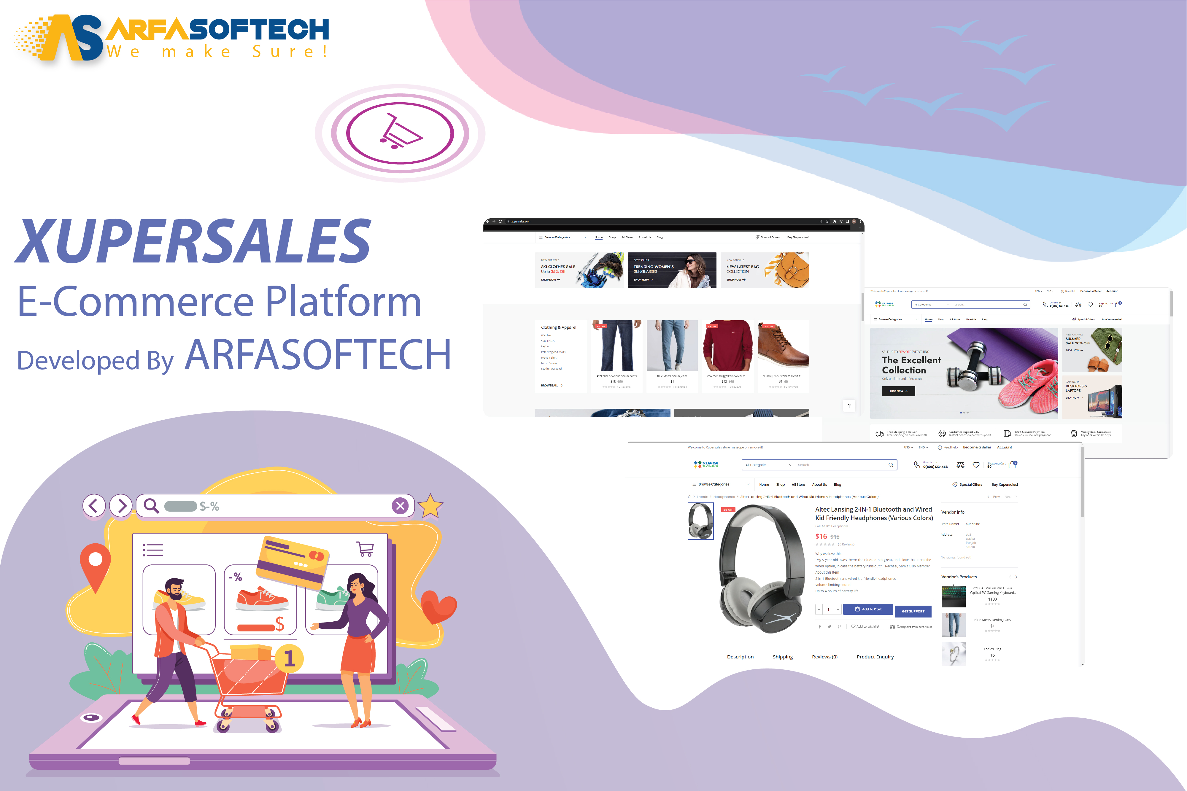 xupesales e-commerce web developed by arfasoftech