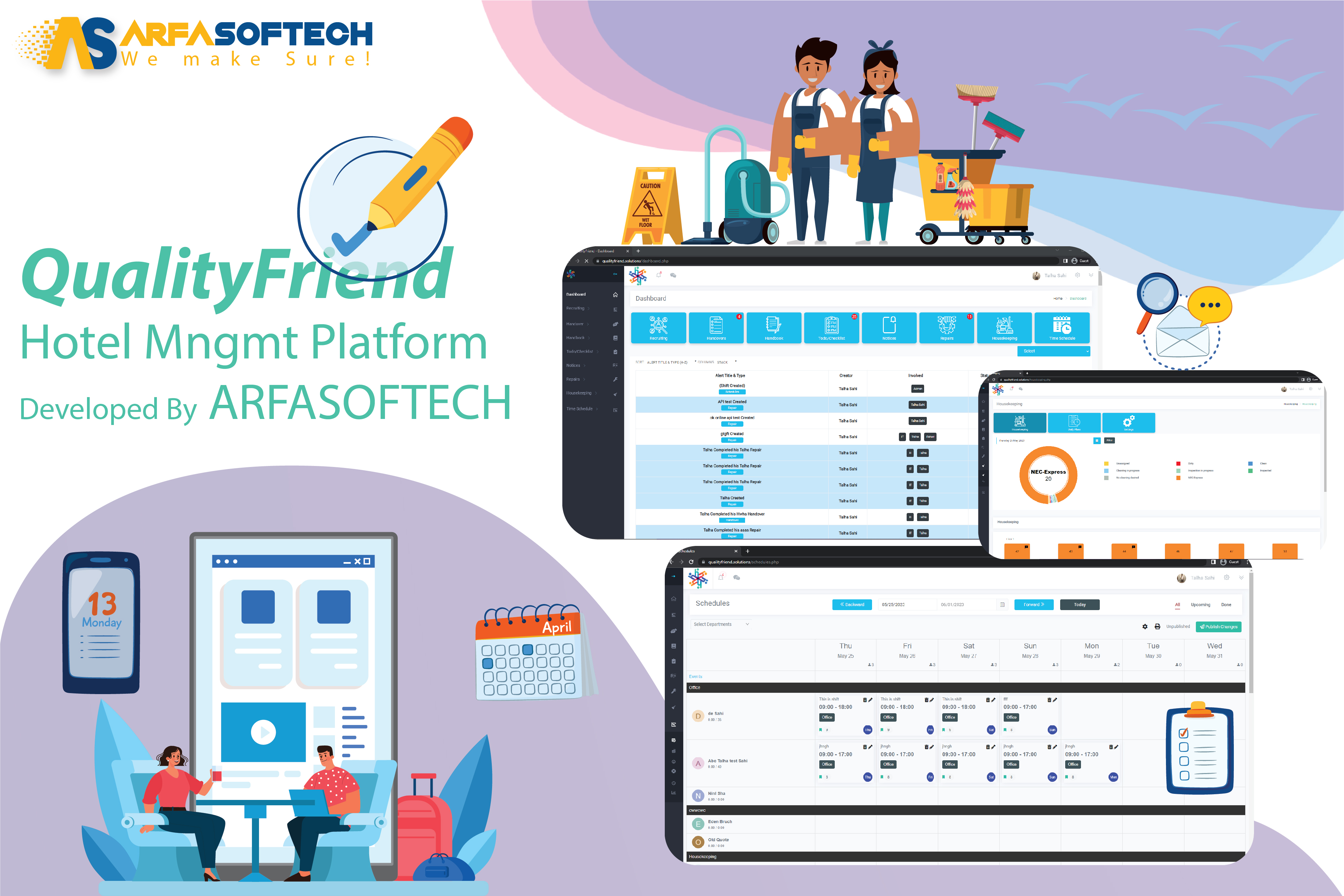 qualityfriend web and mobile app developed by arfasoftech